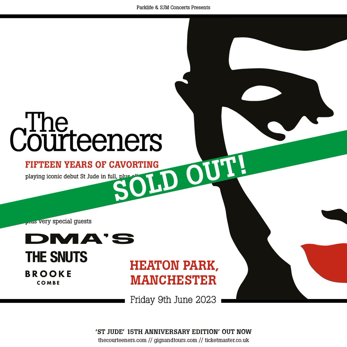 thecourteeners's tweet photo. Courteeners - Heaton Park - Friday 9th June
Gates open 4pm
@KatieeOwen_ DJ set: 4pm &amp; between support acts
@BrookeCombe: 5:30pm
@TheSnuts: 6:20pm
@DMAsMusic : 7:30pm
Courteeners: 9pm https://t.co/UVJcfwBfpw