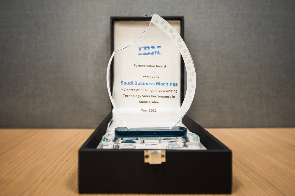 SBM has been awarded the prestigious @IBM Partner Value Award for outstanding Technology Sales Performance in Saudi Arabia for the year 2022! 
#IBMAward #PartnerValueAward #TechnologySales #SaudiArabia #SBM