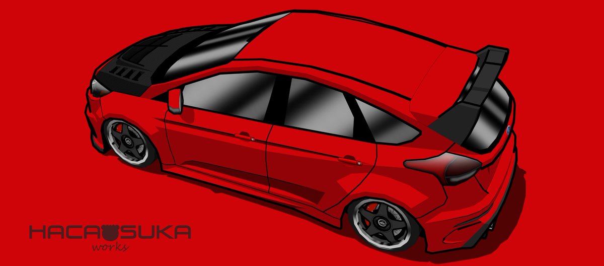 Another commission completed! Check out widebody Focus RS yo! Thank you for your order!!! 😁🤟🤟