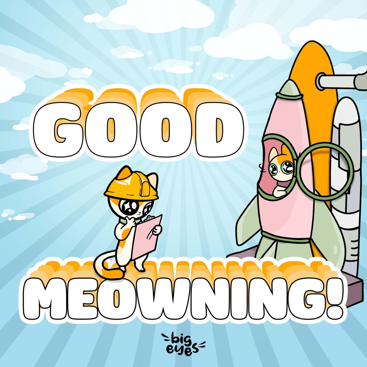 Good Meowning #CatCrew!😻

May your coffee be strong, your goals be achievable, and your smile be contagious. Let's make this day paw-some!😽

#wednesdaythought #Web3 #BigEyesToTheMoon