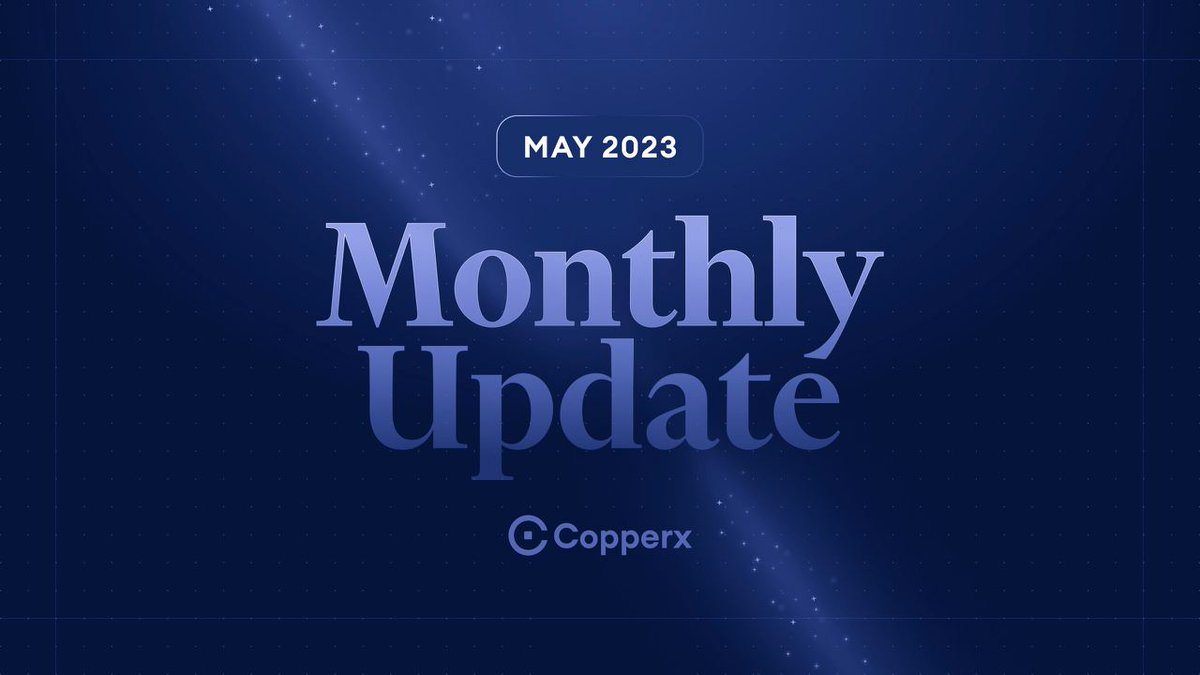 May update from @CopperxHQ:

Faster shipments, and weekly feature launches, ahead of our annual roadmap, and we're just getting started.

Here's what we did in May 👇