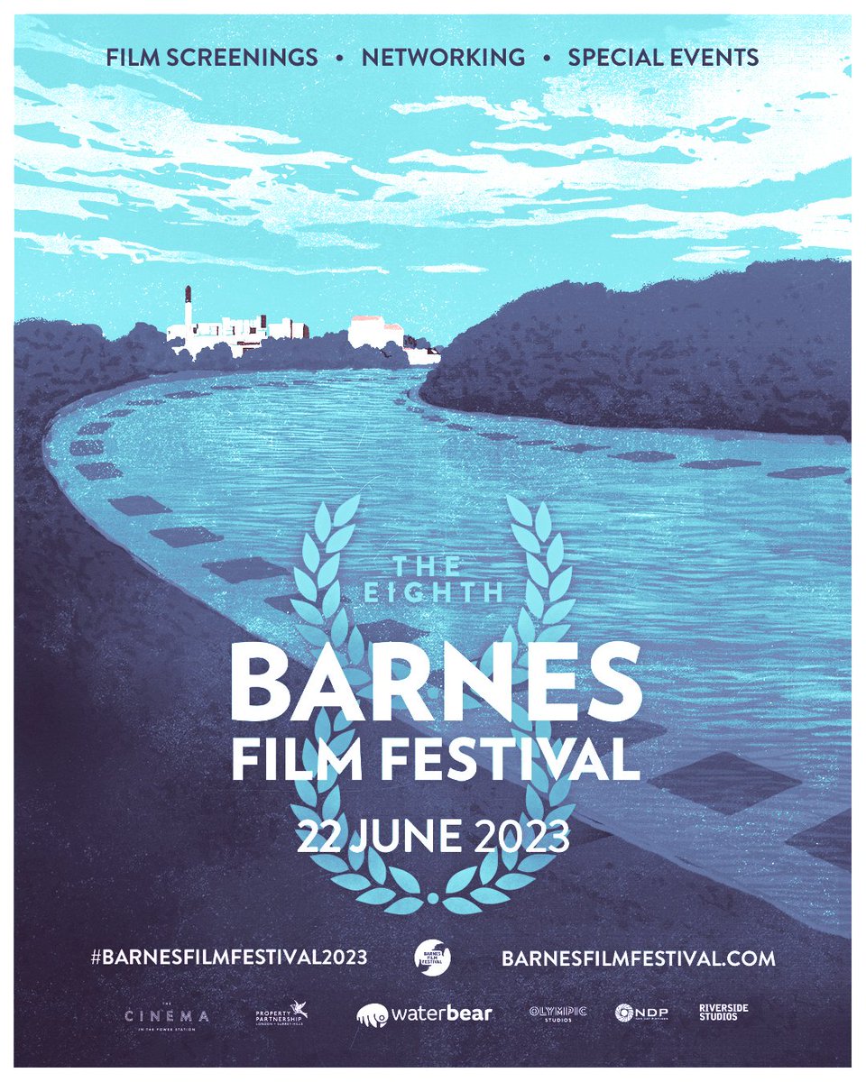 🎬 It's here, we are thrilled to reveal the #barnesfilmfestival2023 official poster! As ever we are so grateful for @ADAM_COCKERTON and his wondrous design skills creating another masterpiece in poster design. Brought to you by @waterbearnetwork