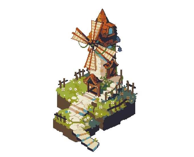 windmill #pixelart #ドット絵