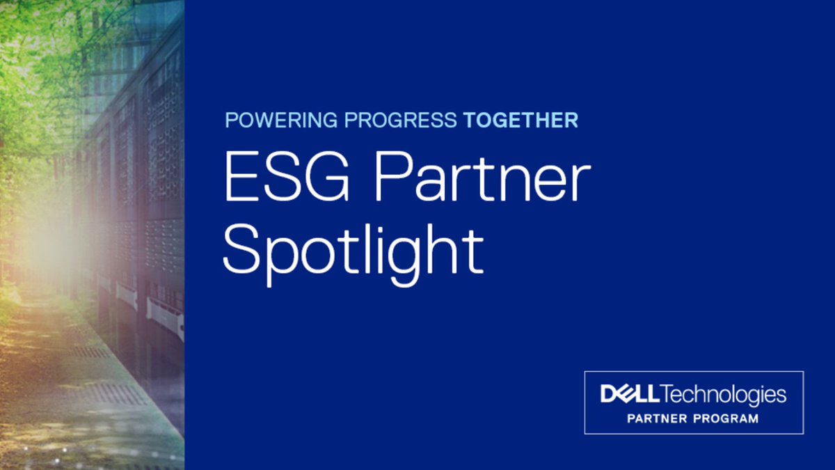 We're proud to be named a @Dell Q1 ESG Spotlight Partner! In April we partnered on an #EarthMonth webcast on how we can create an impact through our products and partnership. We're honoured to be recognised for our sustainability efforts. #PeoplePlanetSolutions