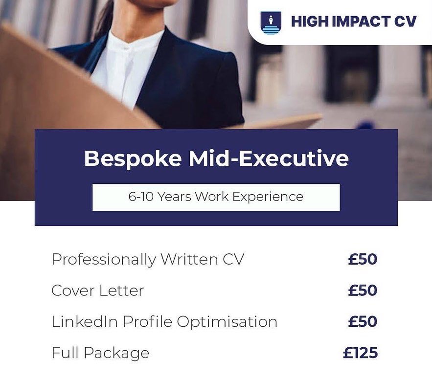 HighImpactCV's tweet photo. Give yourself the best chance of success in the job market by contacting us for a top-notch CV, Cover Letter, and LinkedIn profile.
We’ve got you covered!
Our turnaround time is 3-5 working days.
Visit https://t.co/EMSGduAyFs to begin!
#HighImpactCareers #UKJobs #UKCV https://t.co/rvacsxcA8j