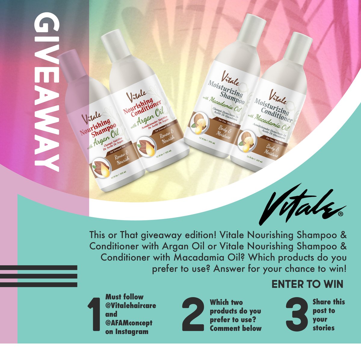 Does Macadamia Oil or Argan Oil work better for your hair? Here’s your chance to win those products! No giveaway pages.
.
.
#vitaleproducts #braids #braidsheen #protectivestyles #lockandtwistgel #beautyonabudget #braidingproducts #hairrelaxer #oliveoil #ghananaturals