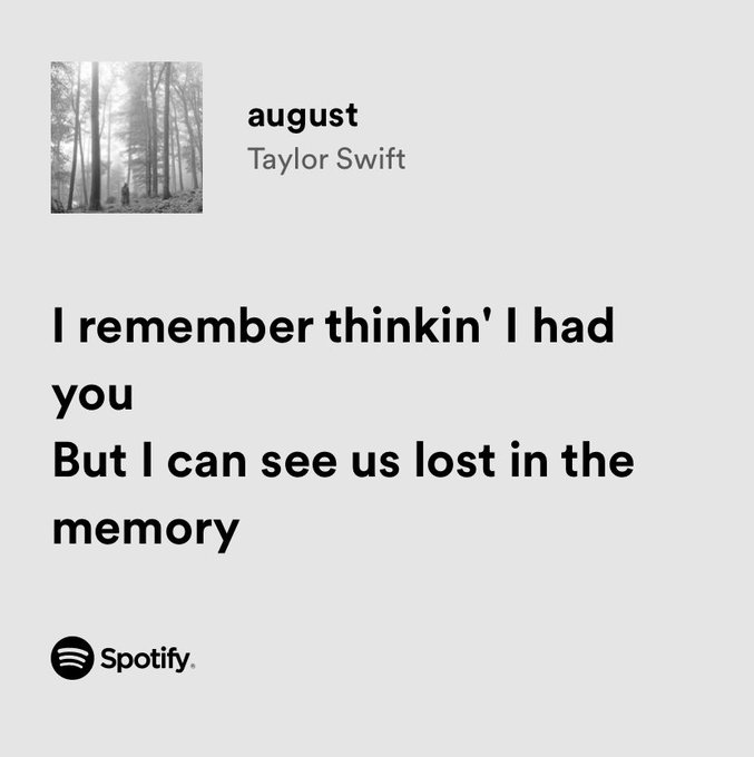 taylor swift / august