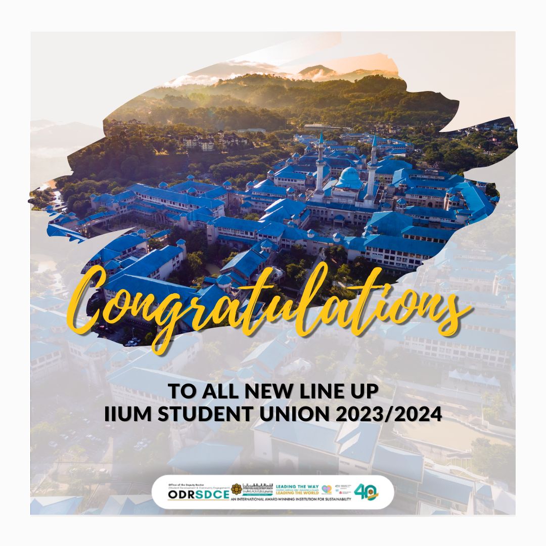 odrsdce's tweet photo. The office would like to congratulate to all new line up of IIUM Student Union 2023/2024.
#odrsdce
#leadingthechanges https://t.co/HvoYn5XoOb