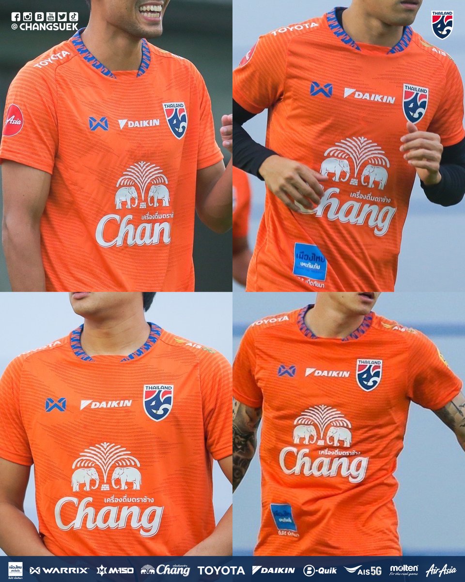 🍊 𝗖𝗛𝗔𝗡𝗚𝗦𝗨𝗘𝗞 𝗣𝗨𝗟𝗭𝗔𝗥 𝗧𝗥𝗔𝗜𝗡𝗜𝗡𝗚 𝗦𝗛𝗜𝗥𝗧 𝗙𝗨𝗟𝗟 𝗦𝗣𝗢𝗡𝗦𝗢𝗥 เสื้อซ้อมคอลเลคชั่นใหม่ของทีมชาติไทย 🇹🇭✨

ยังมีอีกหลายสีที่พร้อมให้แฟนบอลช้างศึกเป็นเจ้าของ! 

#ช้างศึก #ทีมชาติไทย #Warrix
