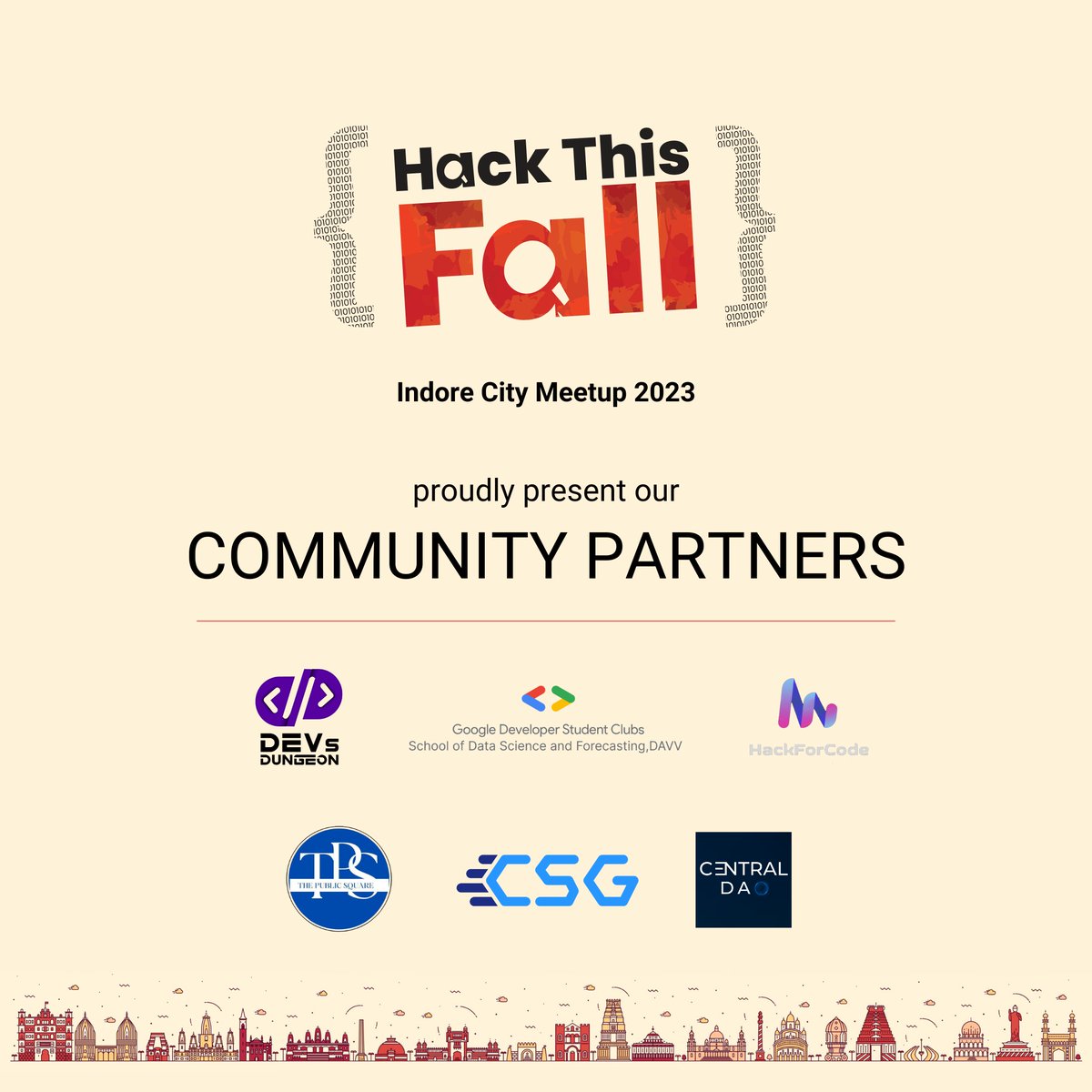 hackthisfall's tweet image. Thanks to our amazing community partners for collaborating with us for the #HTFIndore city meetup! 🚀

#HackThisFall #HTFMeetups ✨