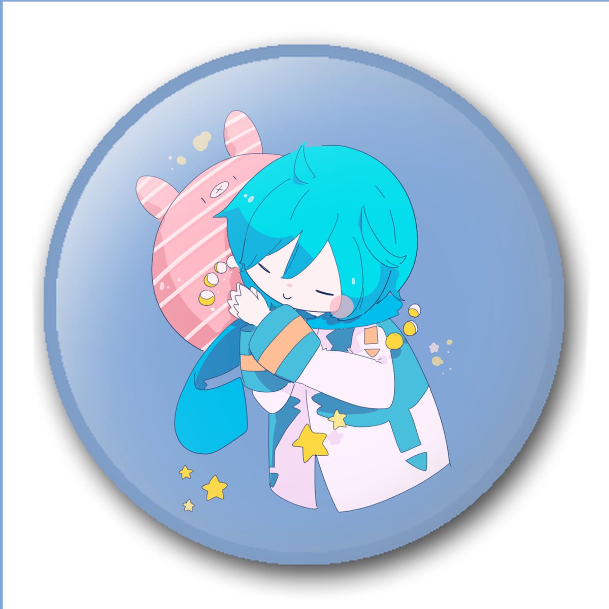 カイト(ボーカロイド) 「うさぎドーナツKAITOくん」|かまだ@お絵描きダイエッターのイラスト