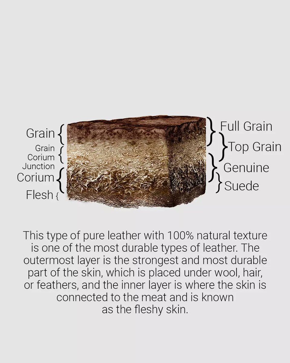 ZENunison's tweet photo. Full-grain leather is the highest layer of animal skin and can be about ten millimeters thick. This particular type of leather is the most durable and flexible part of the skin.
#leather #FASHION_MAGAZINE
#leatherhandmade https://t.co/AubQDIwSm9