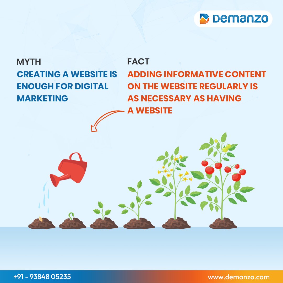There are many myths and facts around digital marketing! With some myths, the truth behind them can be a bit blurry!

For more details, Visit: demanzo.com

#demanzo #seoservices #facts #myths #seoexperts #seoservice #digitalmarketingtips #digitalmarketing #onpageseo