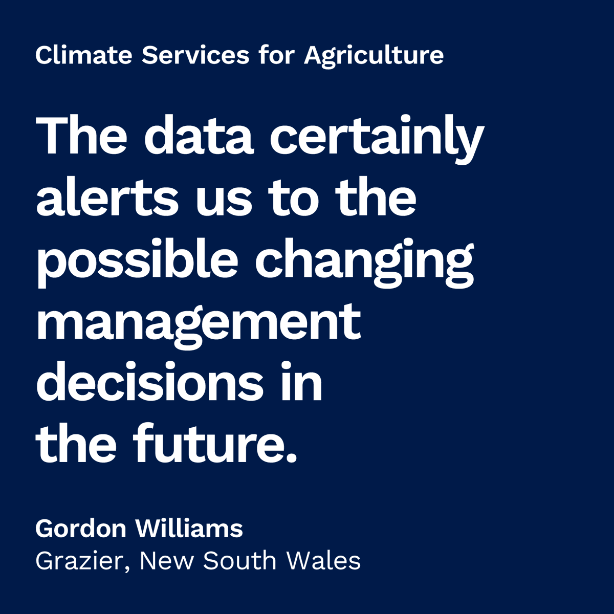 The Bureau and @CSIRO have developed Climate Services for Agriculture to provide Australian farmers like Gordon Williams a glimpse into future climate for their local area and commodity.
#FutureDroughtFund #AusAg #AustralianAgriculture #agchatoz
Explore: ow.ly/IR4B50OHwup