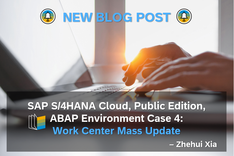 Here comes the 4th blog post of the #SAP #S4HANA #Cloud, public edition #ABAP environment series. In this blog post, Zhehui Xia gives step-by-step instructions on how to develop an APP with 3SL for a mass update in work center. @SAPCloudERP 

imsap.co/6014Oxbdq