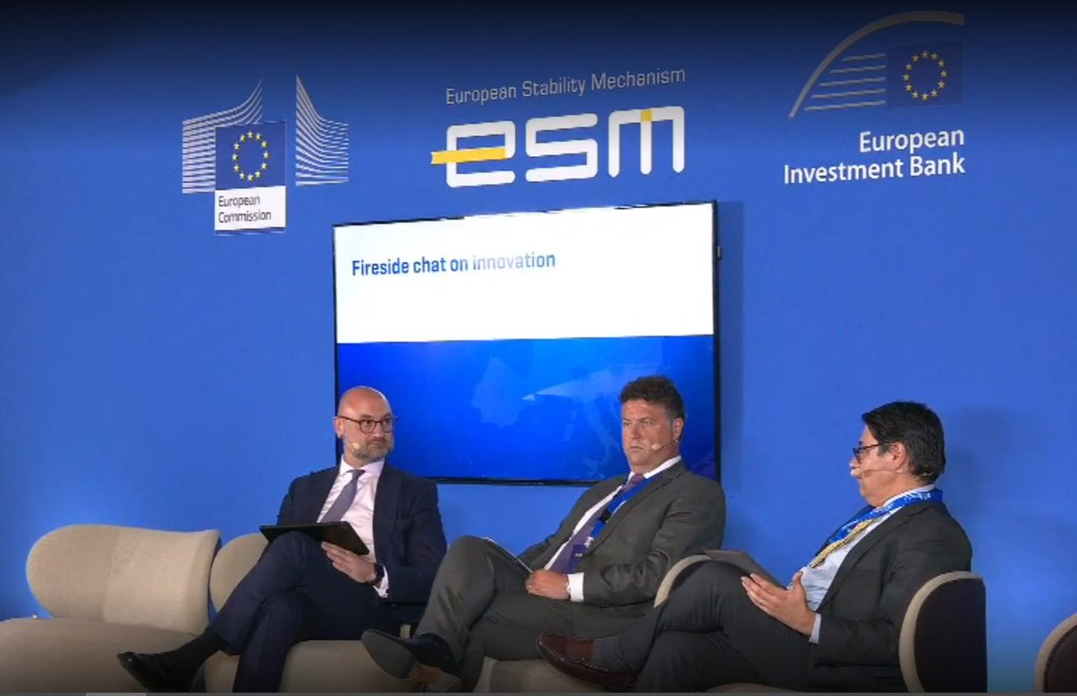 RicardMourinho's tweet photo. @EIB the 🇪🇺#ClimateBank we lead in the #GreenandDigital transformation, including sustainable and blockchain bonds - hand in hand with long standing innovative partners as @LuxembourgSE 
Thanks to @ESM_Press @EU_Commission for another excellent Annual Capital Markets Seminar! https://t.co/Ina7YZxxLx