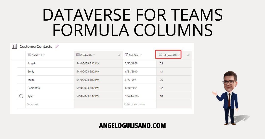 angelog1908's tweet photo. Blogged 👉In this post, I explain how to create formula columns in #dataverse for teams and fix error about date. https://t.co/Z3F1M71DHj #powerplatform #sharingiscaring #formulacolumns #dataverseforteams https://t.co/Jb9hGry0bg