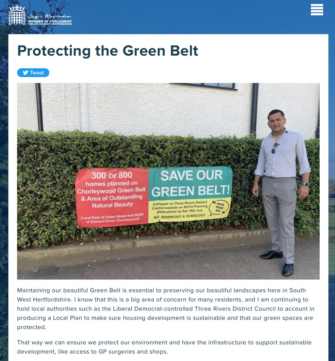 crogspace's tweet photo. Great to know @gaganmohindra is with us in the fight to save the #Greenbelt in #Hertfordshire and #Buckinghamshire @CPREHerts @cprebucks @CommunityPlann1 @GreenBeltMatter https://t.co/MCmkRvYyZt