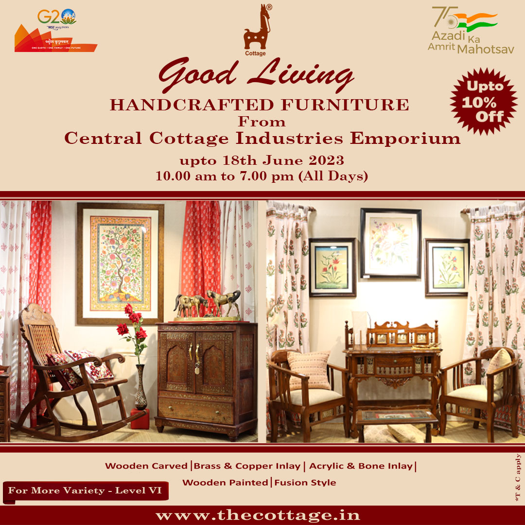 TheCCIC's tweet photo. CCIE presents " Good living" an exhibition of handcrafted furniture in wood carving, painted wood, inlay work &amp; fusion.  
https://t.co/BJOKk022hq
. 
.
 . 
#furnitureexhibition #furniture #interiordesign #furnituredesign #confort #frenshdesign #love #gifts #wooden #handicraftshop https://t.co/EbXQzxjc1Z