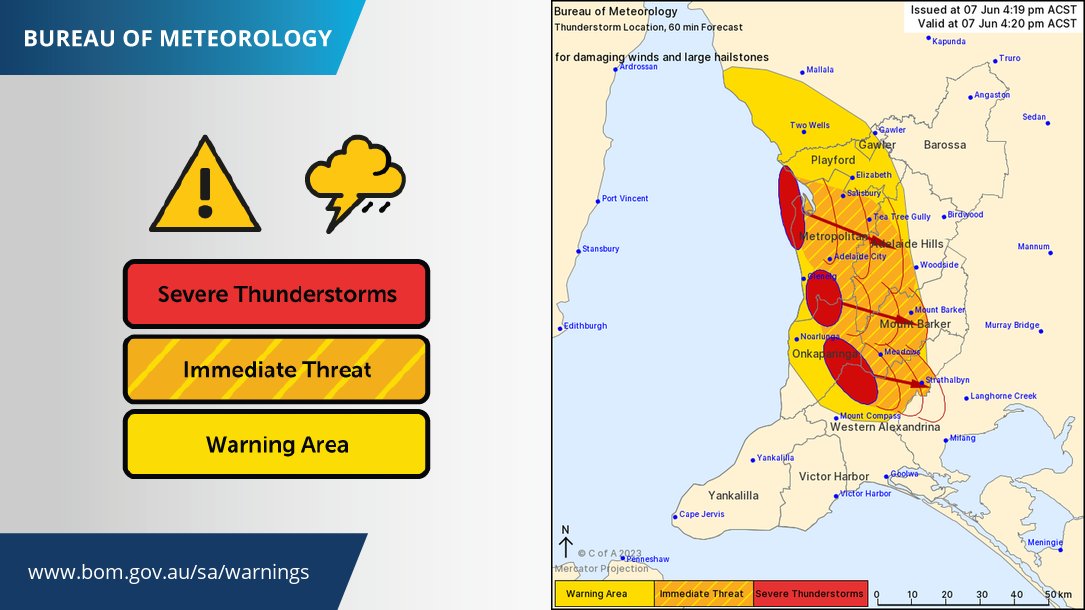 Strong Wind Warning Adelaide