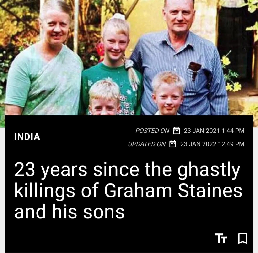 Very similar crime to an Australian missionary with his 2 sons burnt alive in orrisa in BJP rule of ex  PM atal Bihari Vajpayee
Such shameful for entire democratic India. disaster in  India free hand given to radical Hindu fringe elements.
'Diya Jalao Taali Bajao Ganti Bajao'