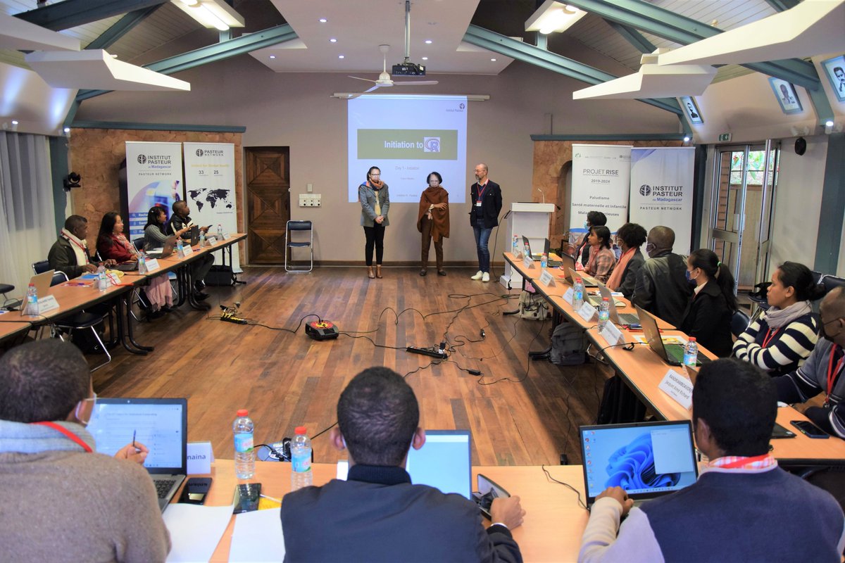 pasteurMG's tweet photo. La #formation « Initiation à la programmation en R avec R studio » a débuté ce jour à l’IPM dans le cadre du #ProjetRISE, financé par l'@USAIDMadagascar. Durant 5 jours, les 20 participants sélectionnés seront formés par Yoann MADEC de l’@institutpasteur.
@msanp_Mdg https://t.co/MSksDRR3Sy