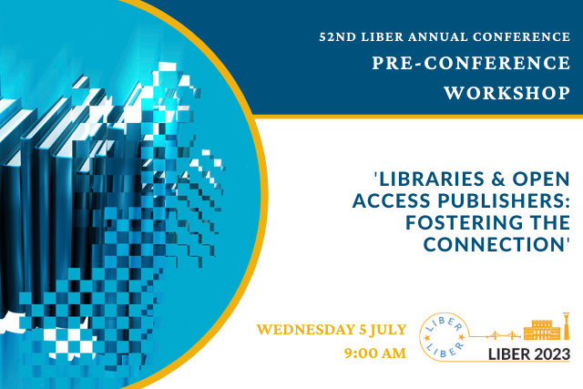 LIBERconference's tweet photo. 🔎 Pre-Conference Workshop 11: Libraries &amp; Open Access Publishers: Fostering the Connection
📅 July 5 - 9:00 AM

This workshop by @OpenResearch_EU is dedicated to discussion and collaboration on the best practices for #OpenResearch audience engagement.

🔗:https://t.co/2Zm6wDSCWL https://t.co/n0vlsjuVCs
