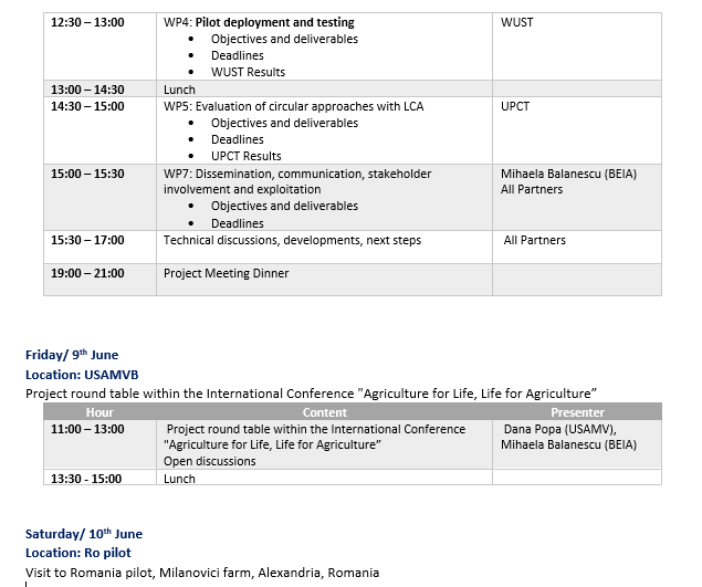 solution4farm's tweet photo. On 8th -10th June 2023, the Project Meeting for Solution4Farming will take place in Bucharest, Romania. @beiaconsult and University of Agricultural Sciences and Veterinary Medicine of Bucharest (USAMVB) are the hosts. 

Check the official agenda for more information! https://t.co/xOGaiE6sga