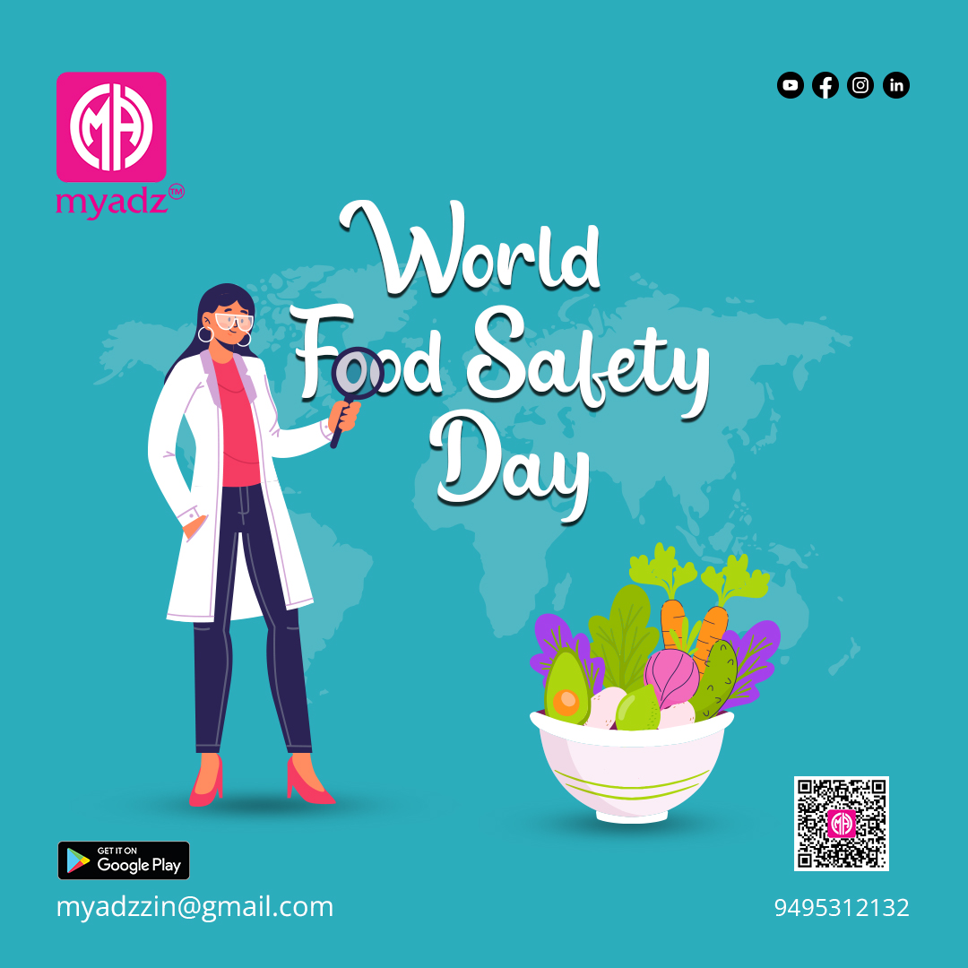 𝐍𝐨𝐮𝐫𝐢𝐬𝐡 𝐘𝐨𝐮𝐫 𝐁𝐨𝐝𝐲, 𝐒𝐚𝐟𝐞𝐠𝐮𝐚𝐫𝐝 𝐲𝐨𝐮𝐫 𝐇𝐞𝐚𝐥𝐭𝐡.
Happy World Food Safety Day...!!

#foodsecurity #healthyeating #safefoodforall #health #foodsafety #myadz
