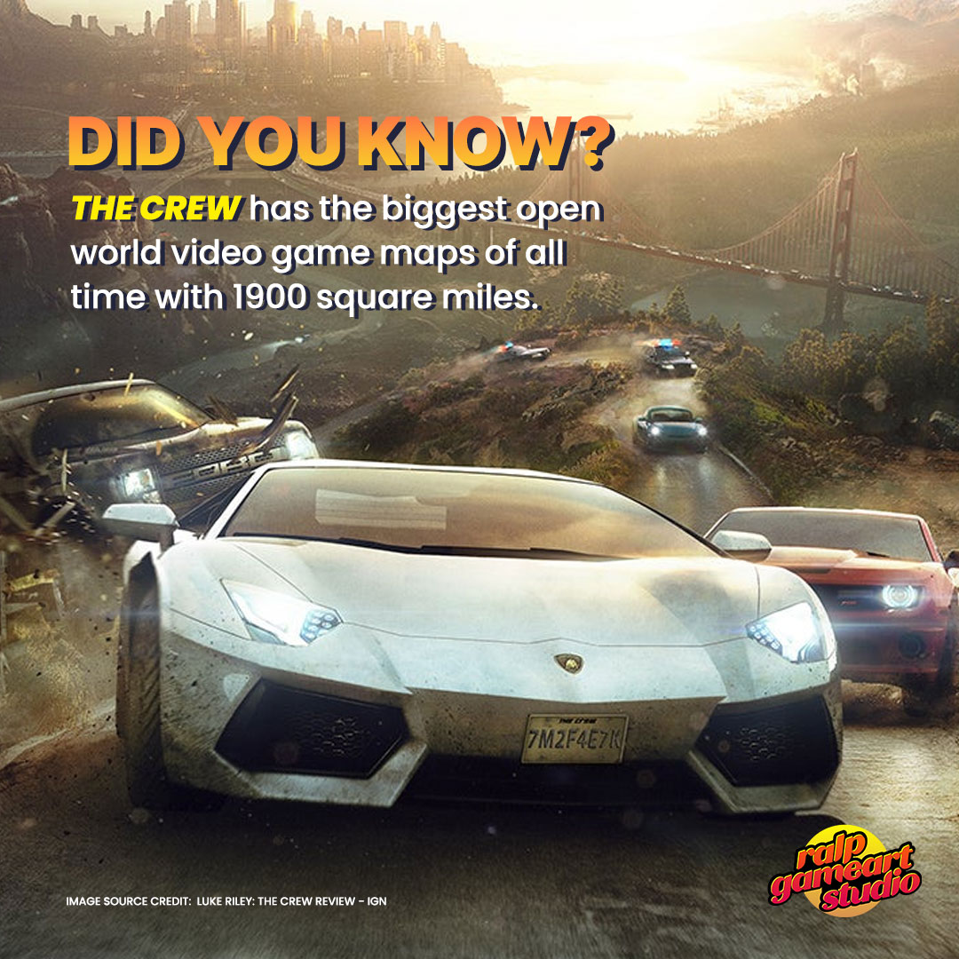ralpgames's tweet photo. The popular action-driving game THE CREW is renowned for its huge and expansive map, measuring in at 1900 square miles of roads, cities, rural landscapes, and more. 

#Ralpgame #Ralpgames #gameart #2D #3D #gameassets #graphicartist #artisthighlight #artist #gameartist https://t.co/ssuRhBgAIx