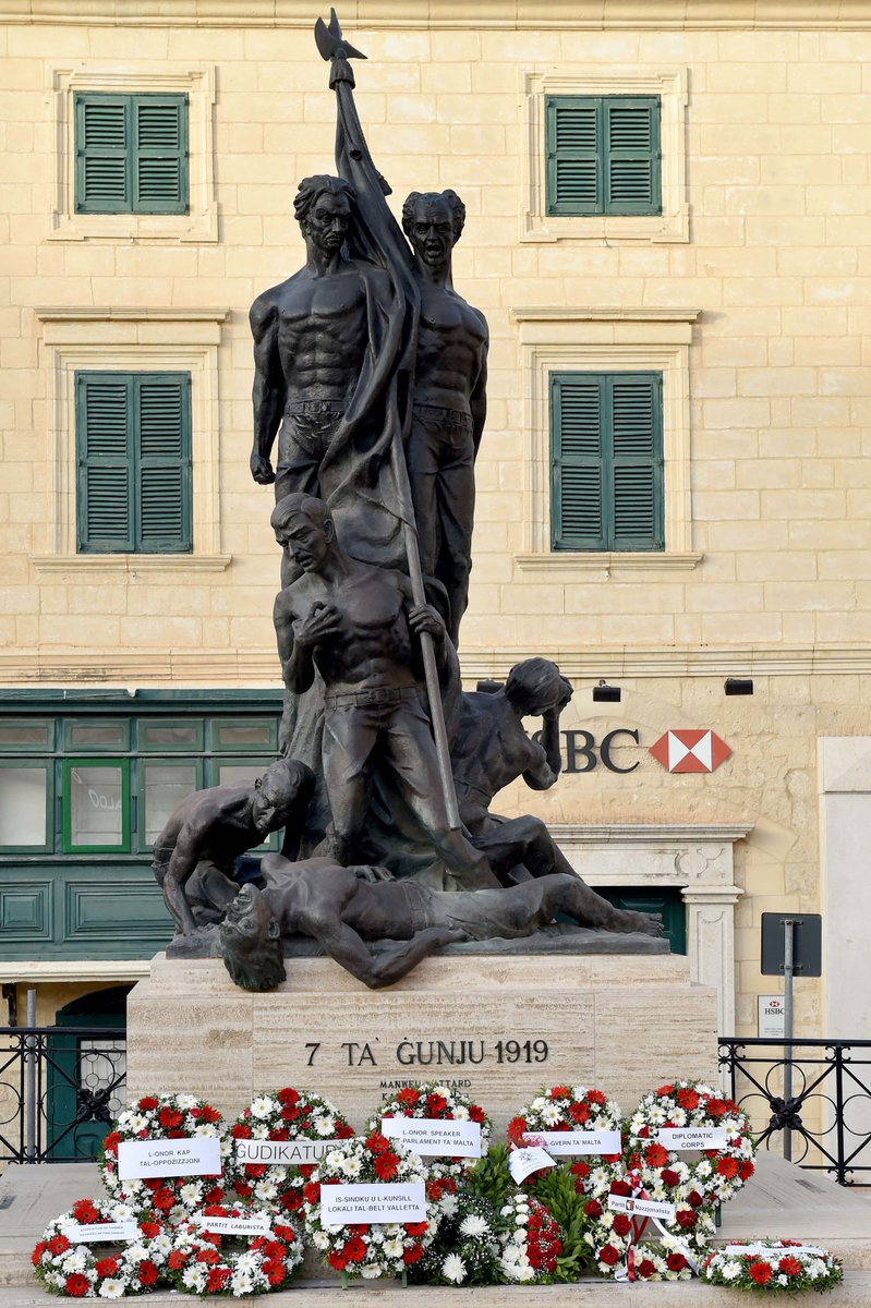 Today in Malta is a national holiday commemorating the tragic events of 1919, known as the '𝙎𝙚𝙩𝙩𝙚 𝙂𝙞𝙪𝙜𝙣𝙤,' in remembrance of the riots of 1919 when the Maltese people revolted against the British administration.

📷  © DOI

#nationalholiday #settegiugno #malta