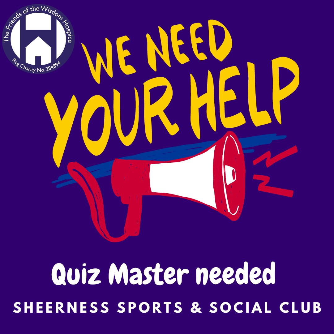 friendsofwisdom's tweet image. We need a Quiz Master for 17th November at Sheerness Sports &amp;amp; Social Club

Can you help?

Please contact The Friends 01634 831163 /  info@fowh.org.uk

Thank you 💜

#supportyourlocalhospice #friendsofwisdom #community #quizzing #quizmaster #sheerness #isleofsheppey