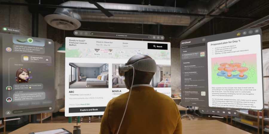 Usatechblogs's tweet photo. #Apple 's highly anticipated #VisionPro Headset has been making waves in the tech world, promising an unparalleled augmented reality (AR) experience.
#ARExperience #AppleVisionProHeadset #FutureTech #TechEnthusiasts #TechNewsUpdate
https://t.co/7WSYQQkbAm https://t.co/KnM45nX6nf