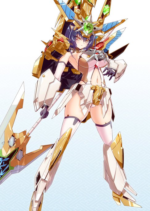 こっちは鉄機将飛閃の擬人化絵(skeb絵)。飛閃はぽんこつお姉さんっぽくしたかったので頭身かなり上げた。豪剣の時より時間が無くてデザインを練られなかったのが悔しみ…
髪にメッシュを入れればもう少しマシーンっぽさが出たかもなぁ https://t.co/UNvo5qRcfw