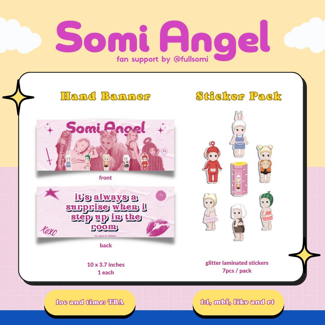 fullsomi's tweet photo. [ overpass 2023 in manila ]

˚₊‧꒰ა  𝓢𝓞𝓜𝓘 𝓐𝓝𝓖𝓔𝓛  ໒꒱ ‧₊˚ 

fan support by @fullsomi ☁️

📍smart araneta coliseum 

- hand banner and sticker pack
- limited 
- like &amp; rt, show proof on d-day 

see you there! 

#OVERPASS2023
#OVERPASSinMNL
#OVERPASSinMNL_Somi https://t.co/y8ZaQfDvai