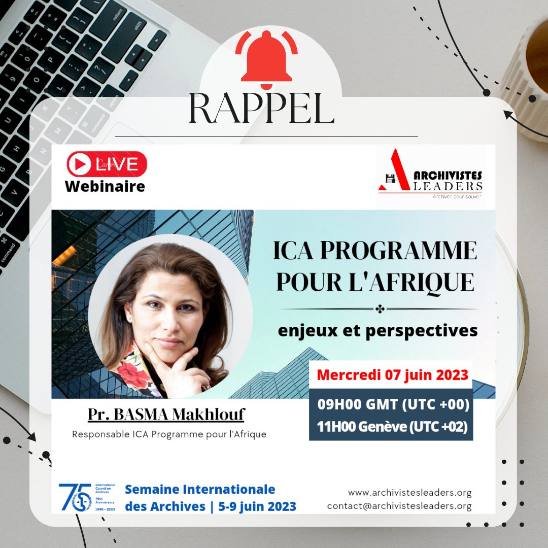 ArchivistesL's tweet photo. #RAPPEL 
Nous démarrons dans quelques heures 😊 

09H00 GMT (UTC +00) 
10H00 GENÈVE (UTC +02) 

ID de réunion : 970 5145 3279
Code secret : 029285
https://t.co/UZN1DJA0ij

#IWA2023
#75AnsICA
@ICArchiv
@ArchivistesL https://t.co/WzFPhSDgQO