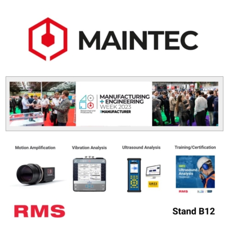 RMS_Ltd_UK's tweet image. Drop by Stand B12 at #Maintec today and tomorrow to learn more about Condition Monitoring and Asset Reliability, including #MotionAmplification, #WirelessSensors, and the skills and knowledge needed to get the most out of these technologies. We look forward to seeing you!