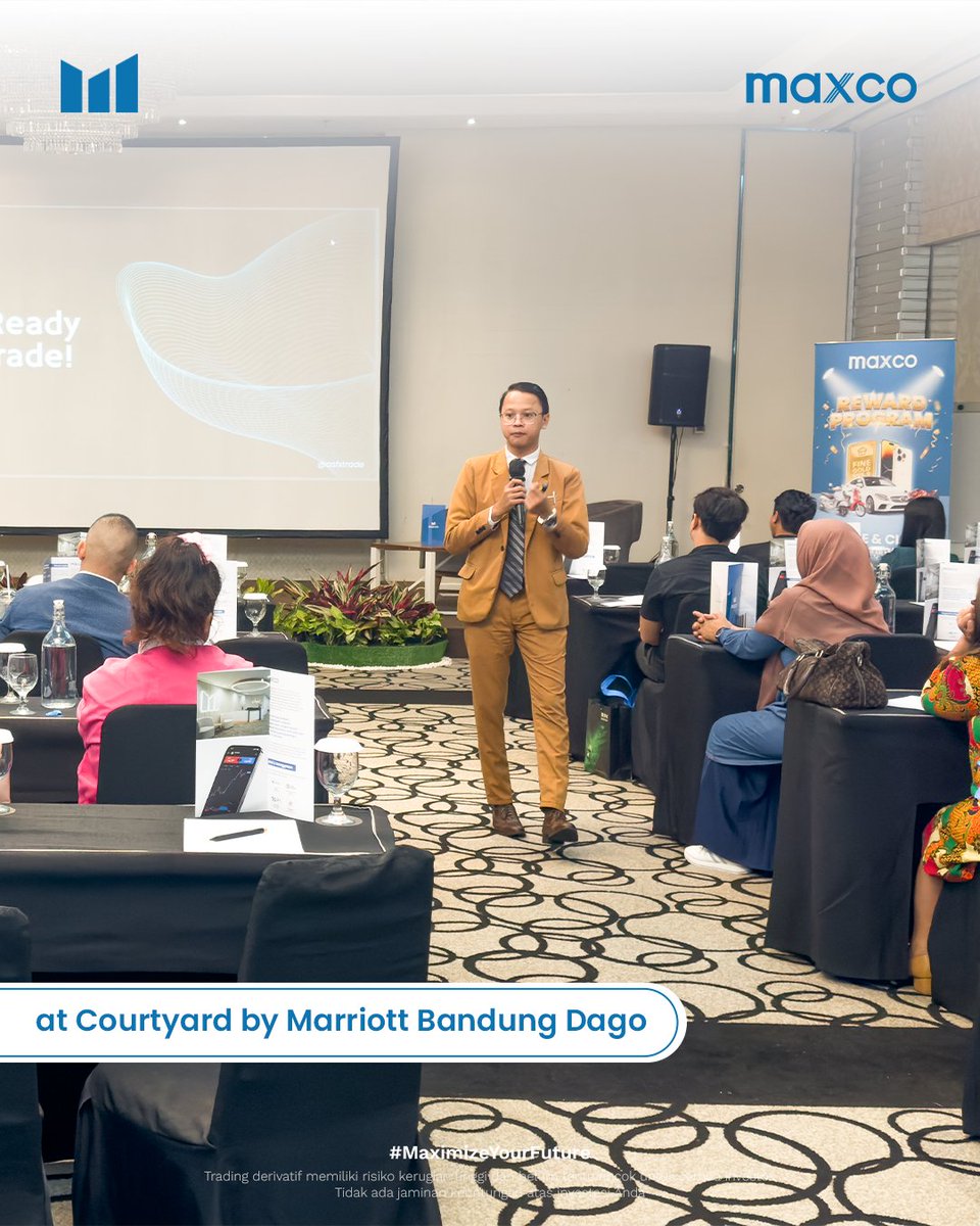 maxco_futures's tweet photo. Acara berlangsung di Courtyard by Marriott Bandung Dago pada hari Sabtu, 20 Mei 2023 lalu
#MAXCO #MaximizeYourFuture #TradeMaximally #MaxcoGoestoBandung https://t.co/a3c8k3Kws4