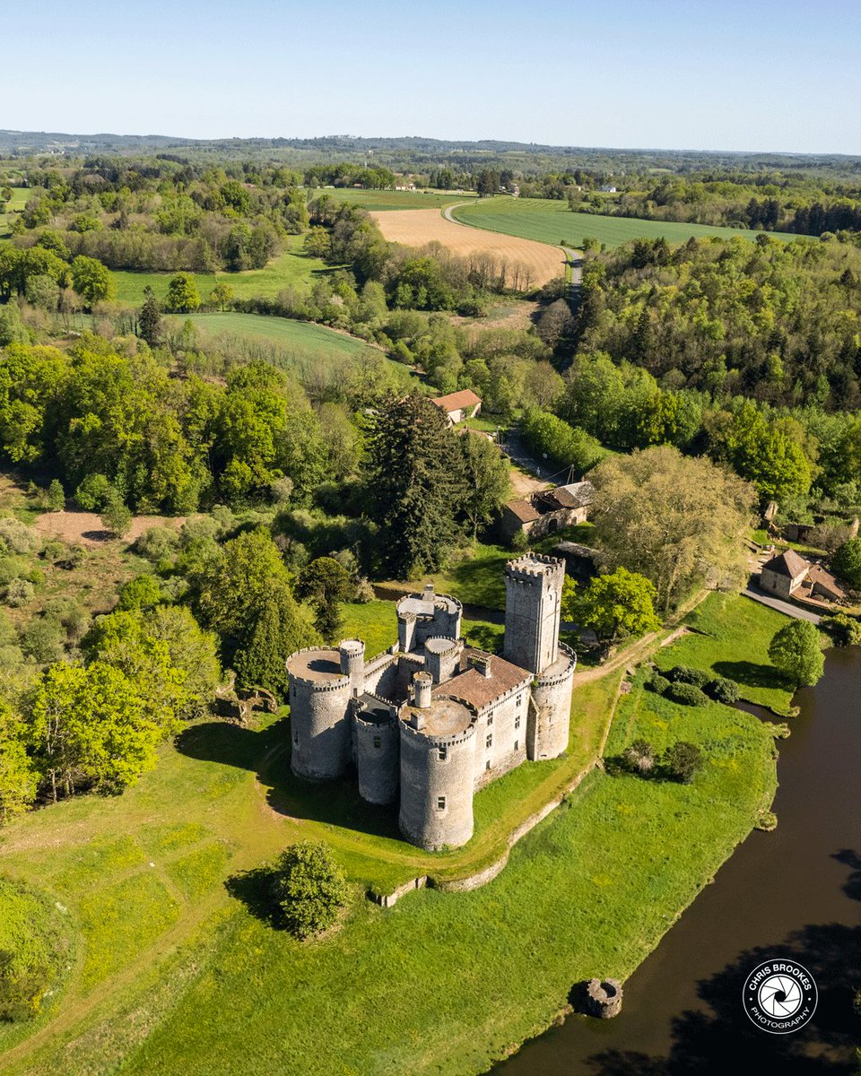 The Château de Montbrun, located in the Haute-Vienne, #France. 
#dronephotography #MagnifiqueFrance #hautevienne #France #chateau #ThePhotoHour #StormHour #DroneHour