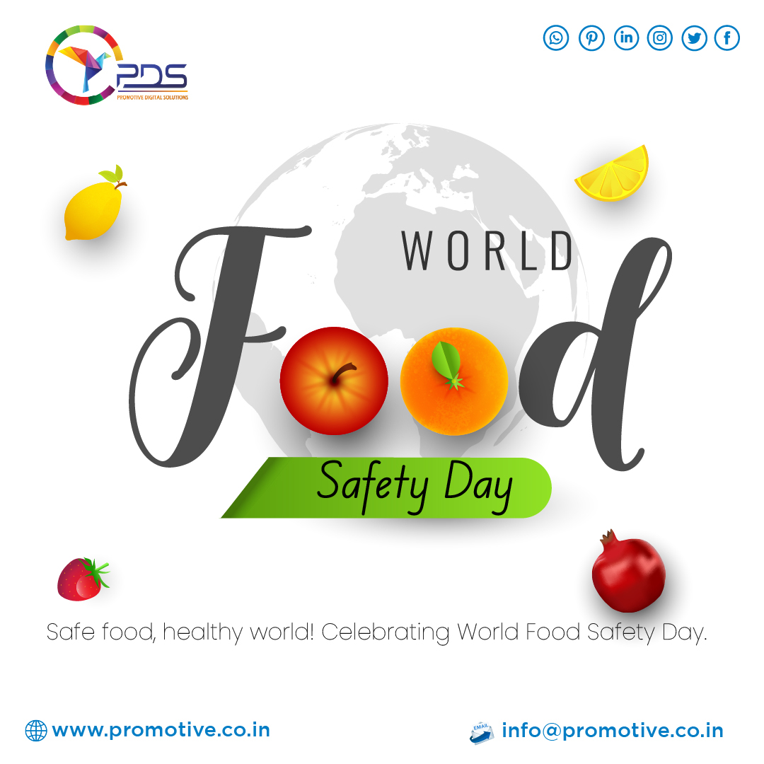 Happy World Food Safety Day! Let's prioritize safe and nutritious food for all. Today, we celebrate the unsung heroes behind our meals – the farmers, producers, and food handlers who ensure our food is safe from farm to fork. 

#WorldFoodSafetyDay #SafeFoodForAll