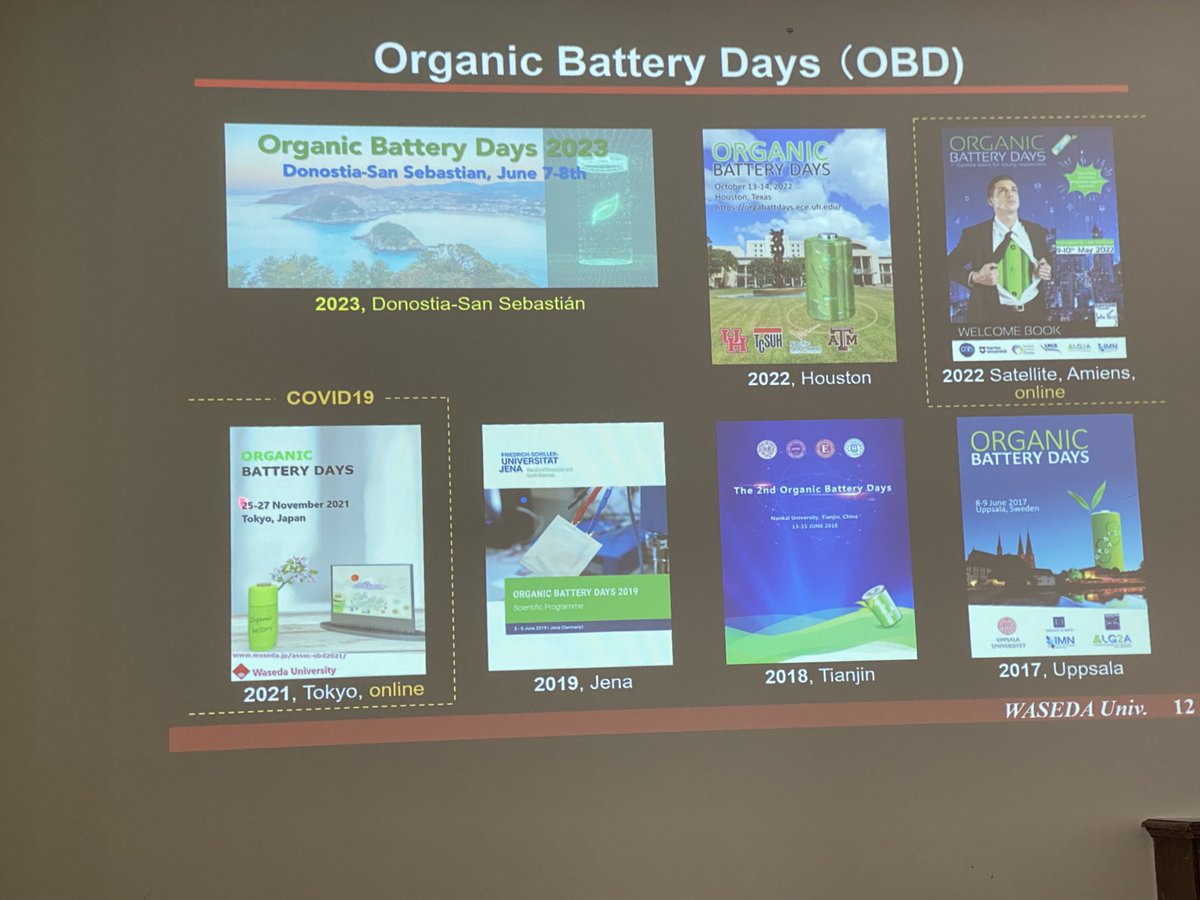 Great to be in San Sebastián attending <a href="/OrgBatteryD23/">Organic Battery Days 2023</a>. Look forward to learning about exciting cutting edge science