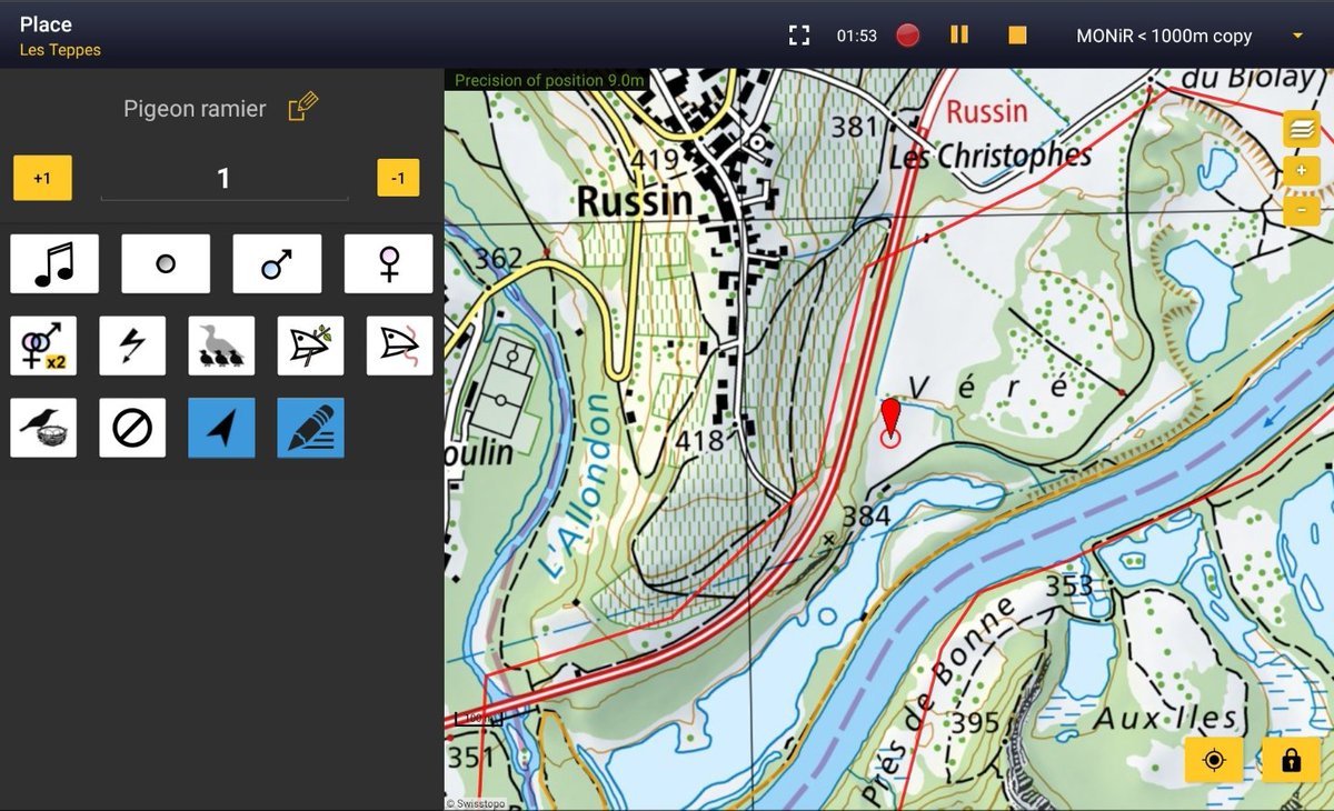 New beta of NaturaList released today (v0.220). Bring new icons for territory mapping interface, new "nest button" and improved "family button", as well as some glitch ironed out and improved performance when collecting several hundreds records in a single list.