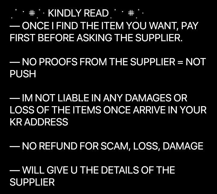 chaewberry_'s tweet photo. 🛒 ꒰ #chaewsells ꒱
KOREAN PROXY SERVICE 
— Bunjang purchase assistance
— Daiso korean direct items 
— twitter korean sellers
— pahanaps
: to your korean address or can rent 

FEE : 80PHP EACH PURCHASE ONLY !
╰ pahanaps
╰ +kr bank transfer fee

— KINDLY READ📓

Help rt ! https://t.co/6slLGeBSAW