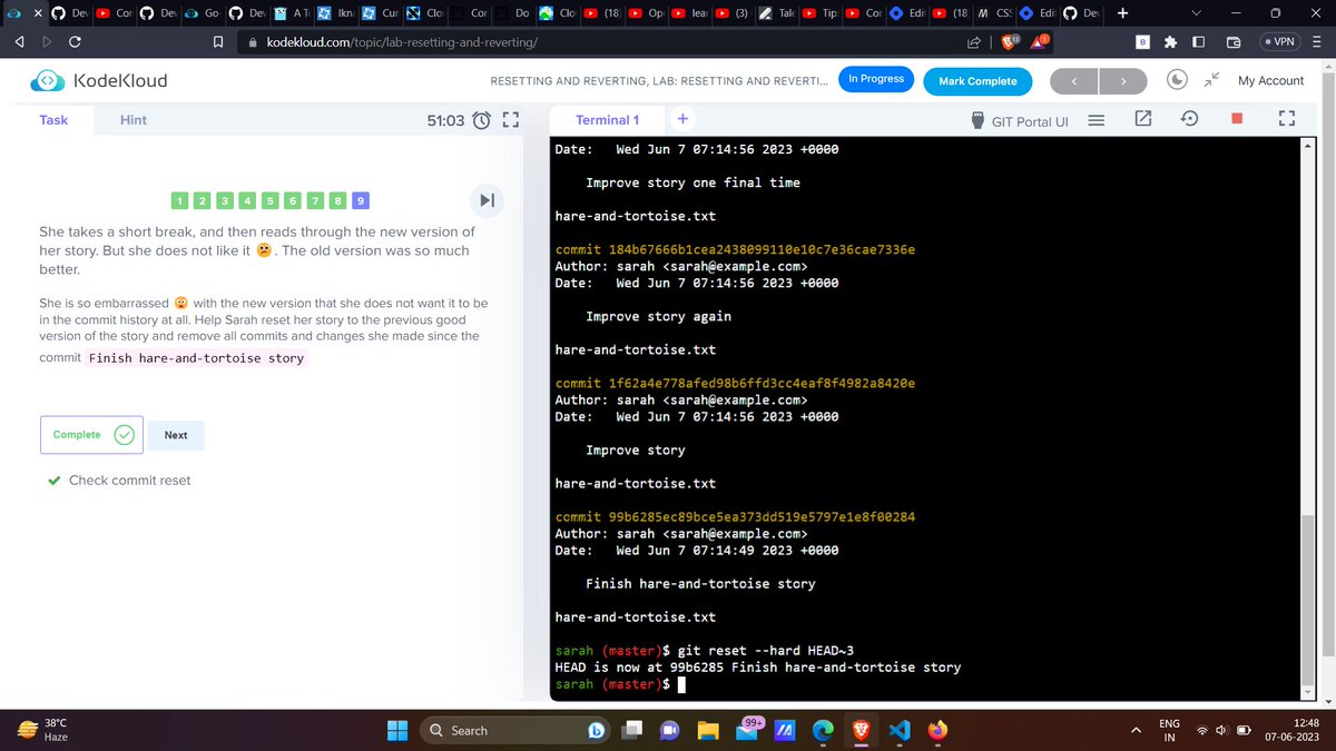 iam_Naved_'s tweet image. Day 46 0f #90DaysOfDevOps
✅ Rebasing
✅ Resetting and Reverting