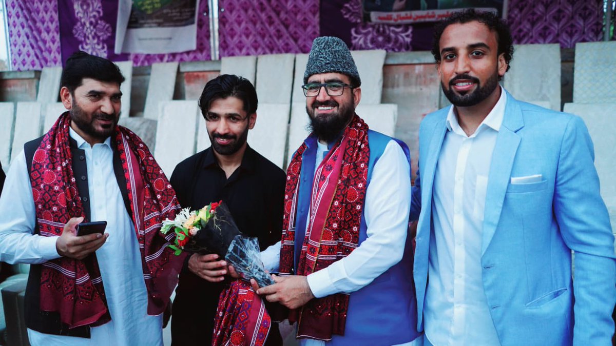 SaddamSH17's tweet photo. World Boxing Champion Wasim Falcon and Aamir Ali, Qari Shamsuddin, ADC Hub balochistan Syed Yasin Akhtar, thank you for Coming all the great personalities for the youth of Pakistan.⚽️🏃♂️📚🖋
#livewithrespect #youthofPakistan #football #everychildisimportant #Pakistan #SH17 #hope https://t.co/bWJGcBL0Cm