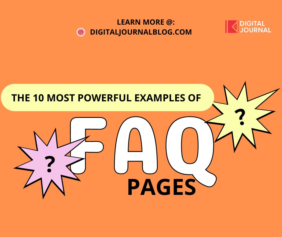 DigitalJourna18's tweet image. These examples showcase the power of FAQ pages in providing users with valuable information, addressing their concerns, and improving their overall experience with a product or service. 

Continue Reading at:
digitaljournalblog.com

#FAQpages #Valuable #Users #Showcase #Services