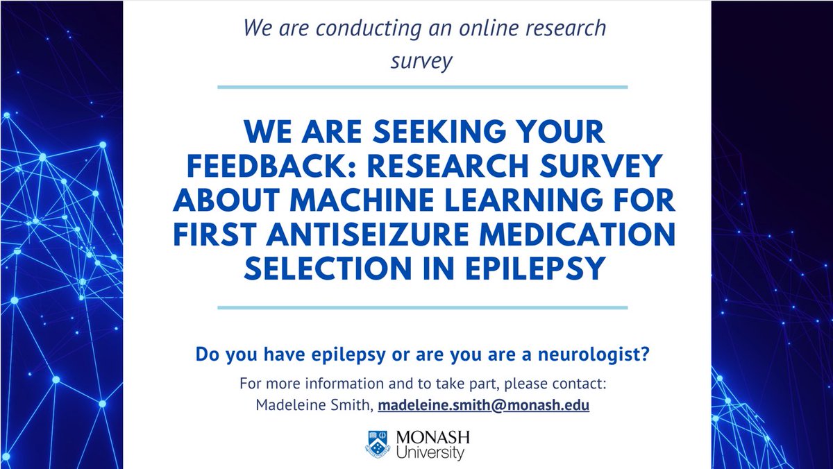 We are seeking important feedback from people living w epilepsy about a survey we've designed... monash.az1.qualtrics.com/jfe/form/SV_0B…
Have we got the wording of questions etc right? Your opinion matters! #ConsumerEngagement @CCSNeurosci #epilepsy