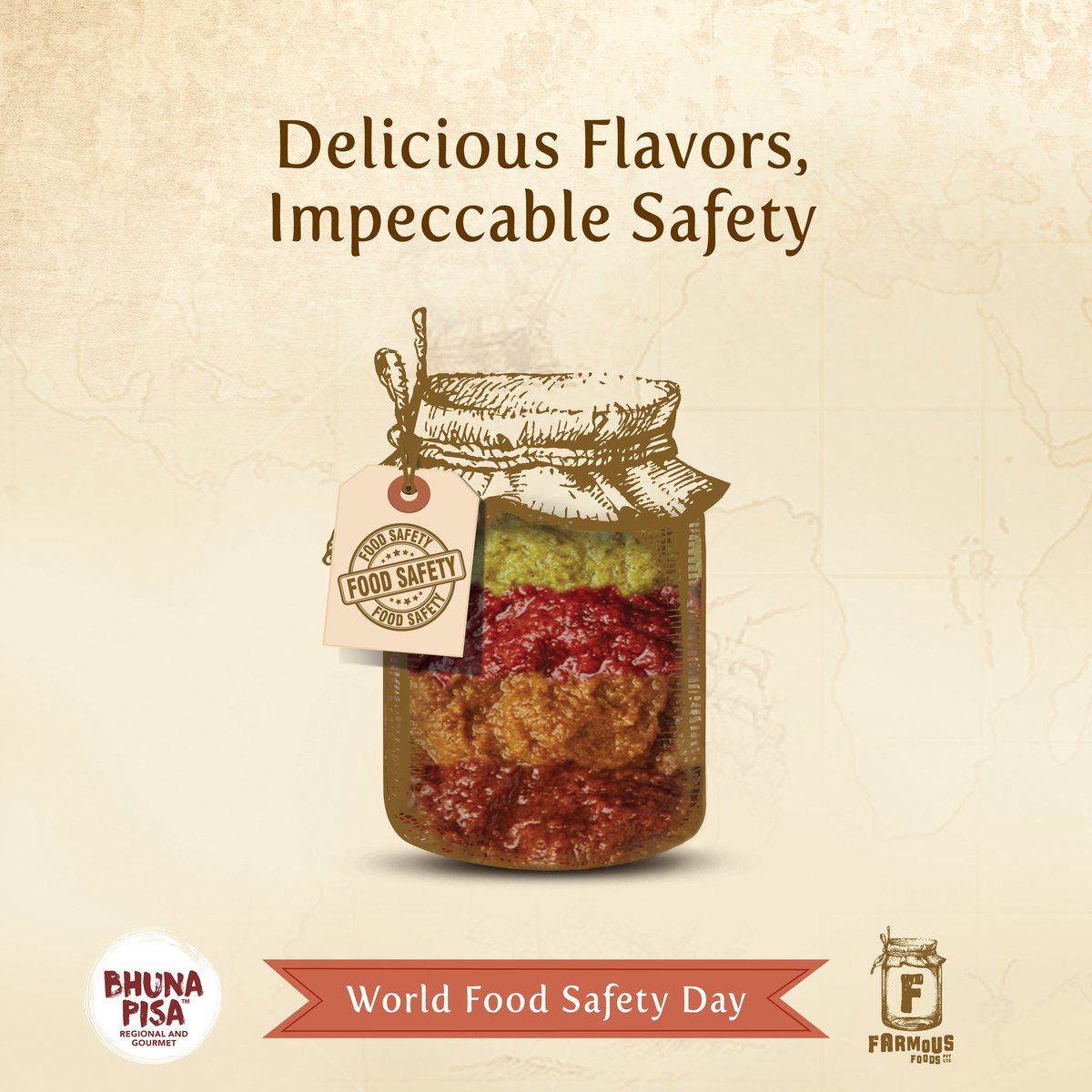 FarmousFoods's tweet photo. It is time for us to take responsibility towards a healthy future with food safety practices. On Food Safety Day, we have solidified our commitment towards a safe future with our safe products. #WorldFoodSafetyDay2023 

#food #FoodSafety #foodsafetymatters #WorldFoodSafetyDay https://t.co/ROaPOwQq00