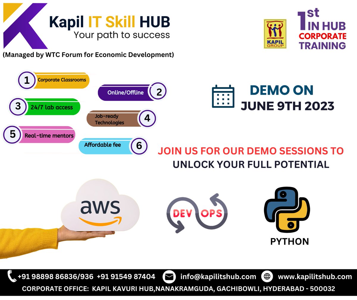 KITskillhub's tweet photo. 🌐Register for Free Demo :
https://t.co/rqzCaOedx5
📲 contact: 9889886836,98898868936
☎️ For Enquiry: 9154987404
📩 kapilitskillhub@gmail.com
📧 Email: info@kapilitshub.com
#aws #devops #pythonprogramming
#testing #TestingTools #testingengineer
#softwaretesting https://t.co/PiE8NUHd8h