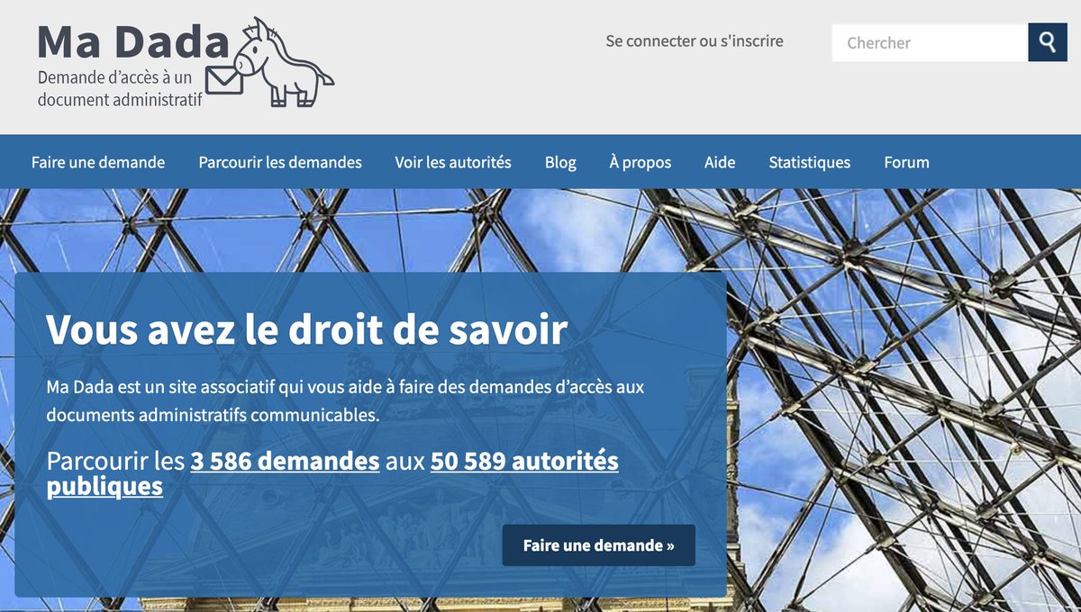 📢 Vous aimeriez accéder à des informations publiques mais vous ne savez pas comment vous y prendre ? Vous avez besoin d’aide pour faire une “demande #CADA” sur <a href="/madadafr/">madadafr</a> ? 
Rejoignez-nous mardi 13 juin à 12h pour un “Dada’telier” 👉 visio.octopuce.fr/b/eda-rqo-2oz-…